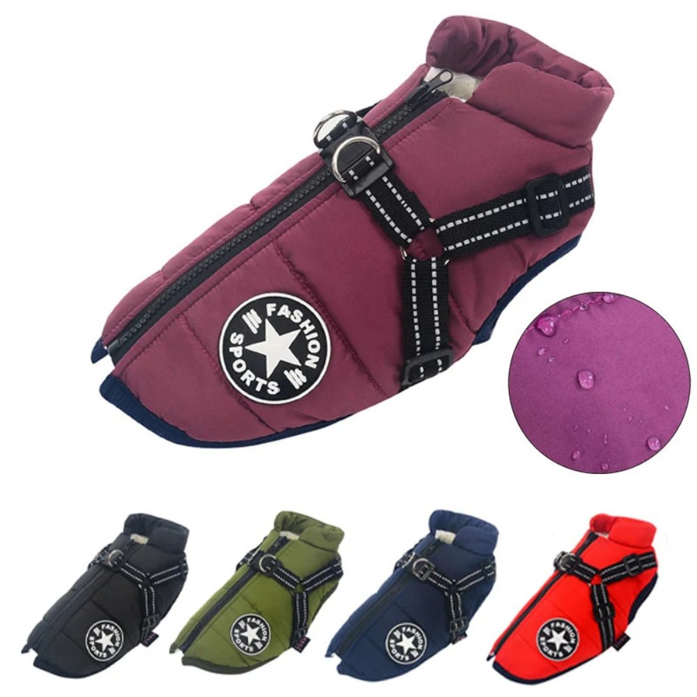 AquaPup wasserdichter Hundemantel für regnerische Tage und kaltes Wetter