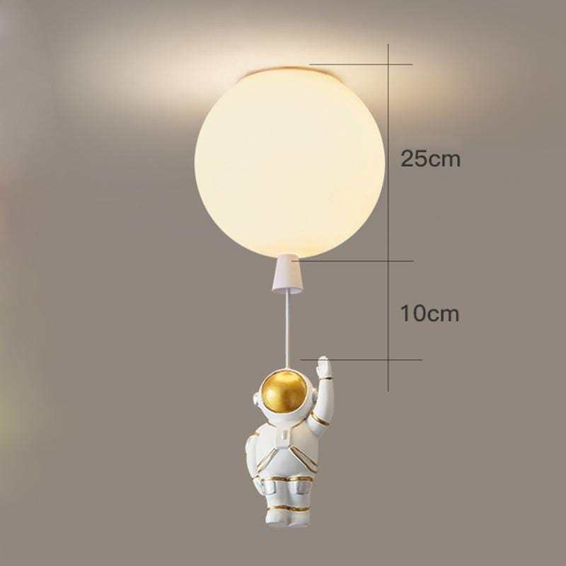 Aria Astronauten-Ballon-Deckenleuchte zur Aufputzmontage - warmes LED-Licht, 20/25/30/35 cm