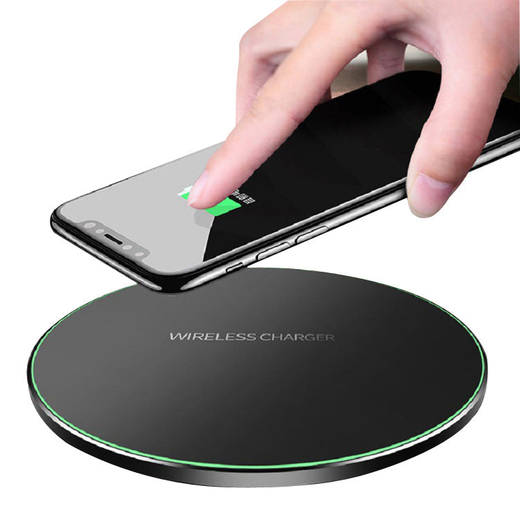 Carregador Sem Fios de Indução Rápida 15W Almofada Para iPhone e Android, Design Sem Cabos