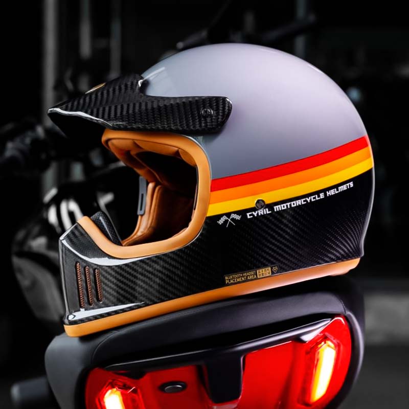 Topi keledar motosikal muka penuh gentian arang Edisi NovaX
