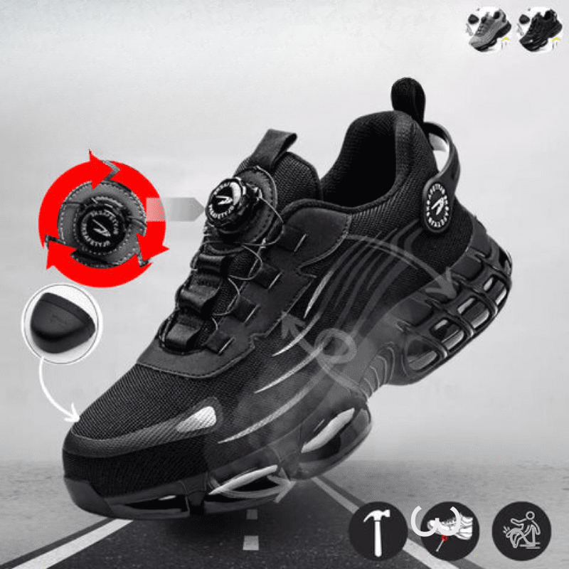 حذاء أمان هينر Z90 فائق الخفة، مقاوم للارتداء مع مشبك دوار وأصبع فولاذي