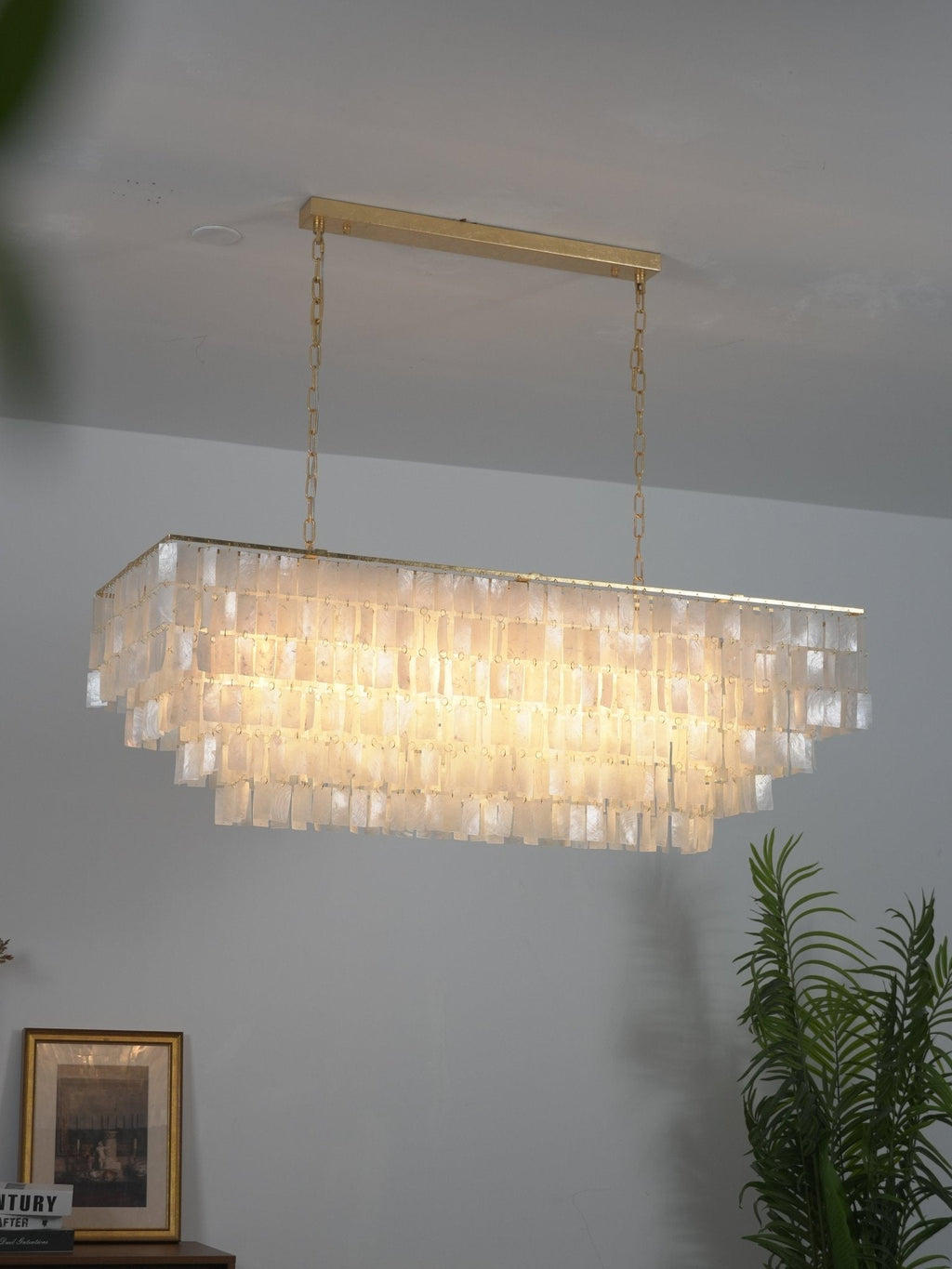 Kulatý lustr s více úrovněmi a skořepinami — design z průsvitných disků