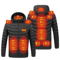 Elektrisch verwarmd hoodie-jack met 11 verwarmingszones