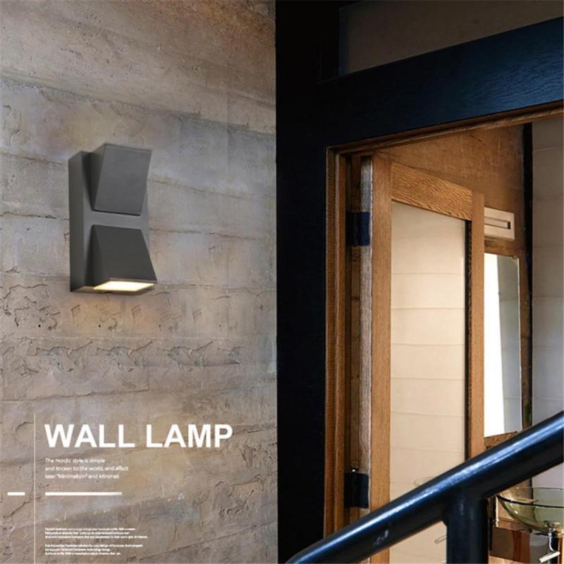 Applique murale LED en métal noir Vexto — design extérieur moderne