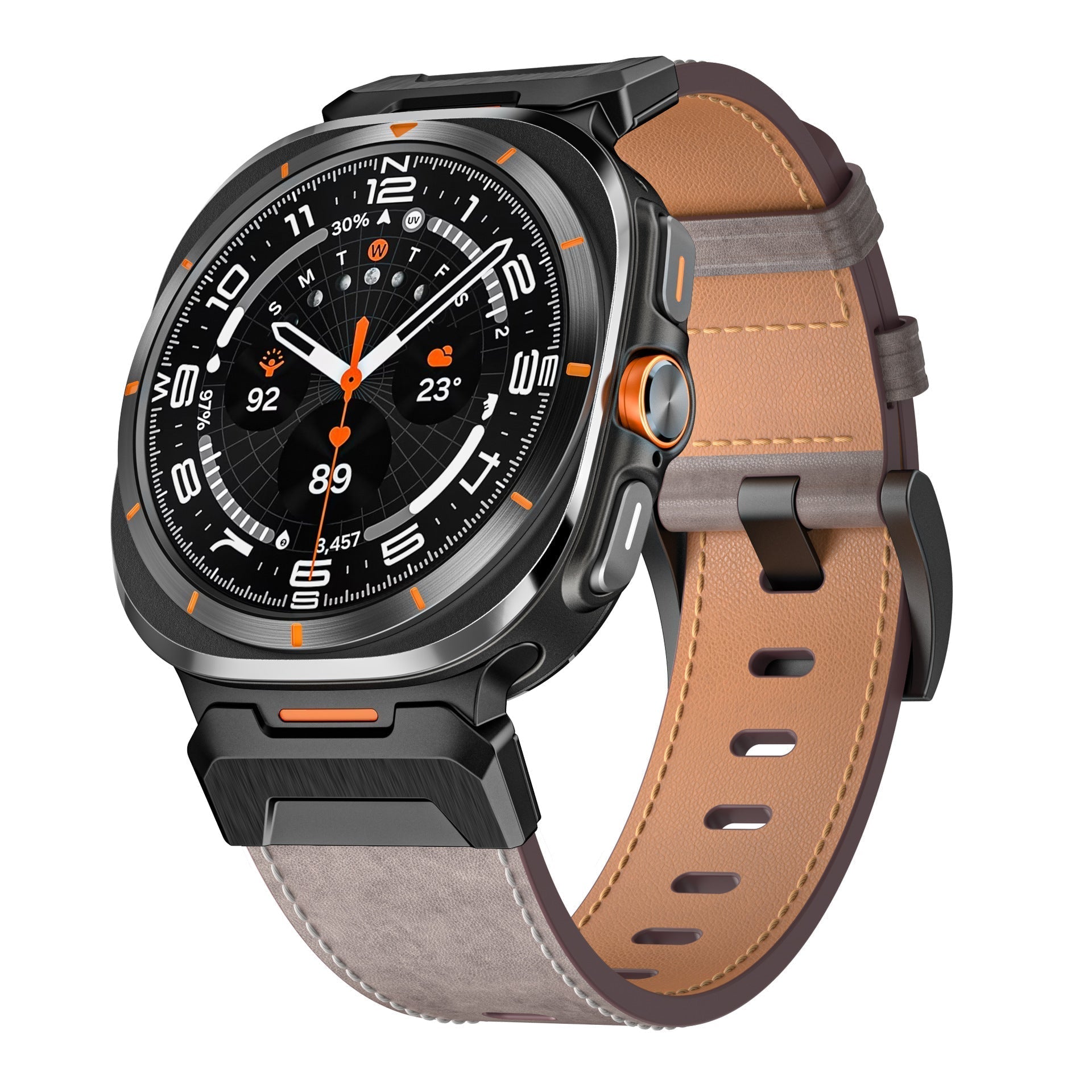 Taktiskt läderarmband för Samsung Watch 7 Ultra