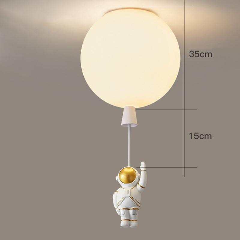 Aria Astronauten-Ballon-Deckenleuchte zur Aufputzmontage - warmes LED-Licht, 20/25/30/35 cm