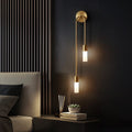 Rime modern vägglampa — 2-pack i guld, LED-glödlampa ingår