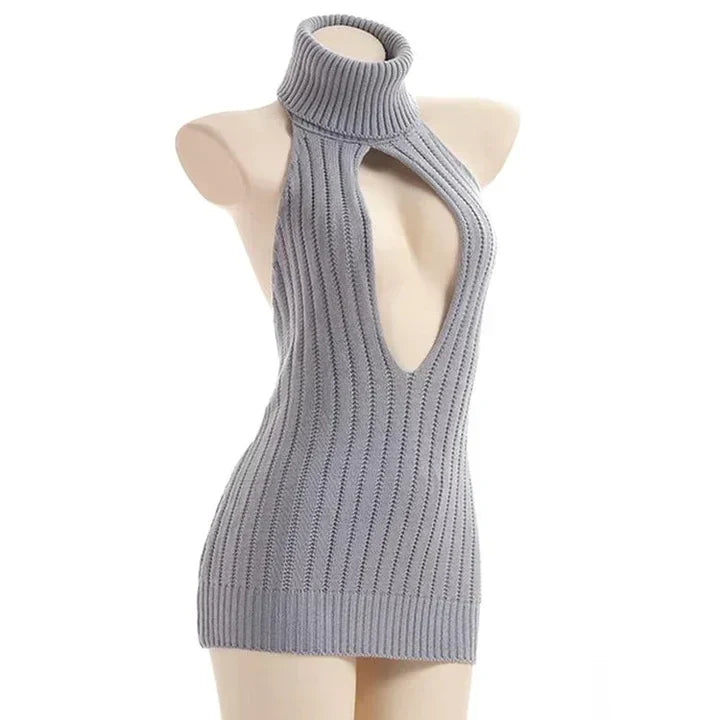 Kivágott, hátul nyitott Virgin Killer pulóver