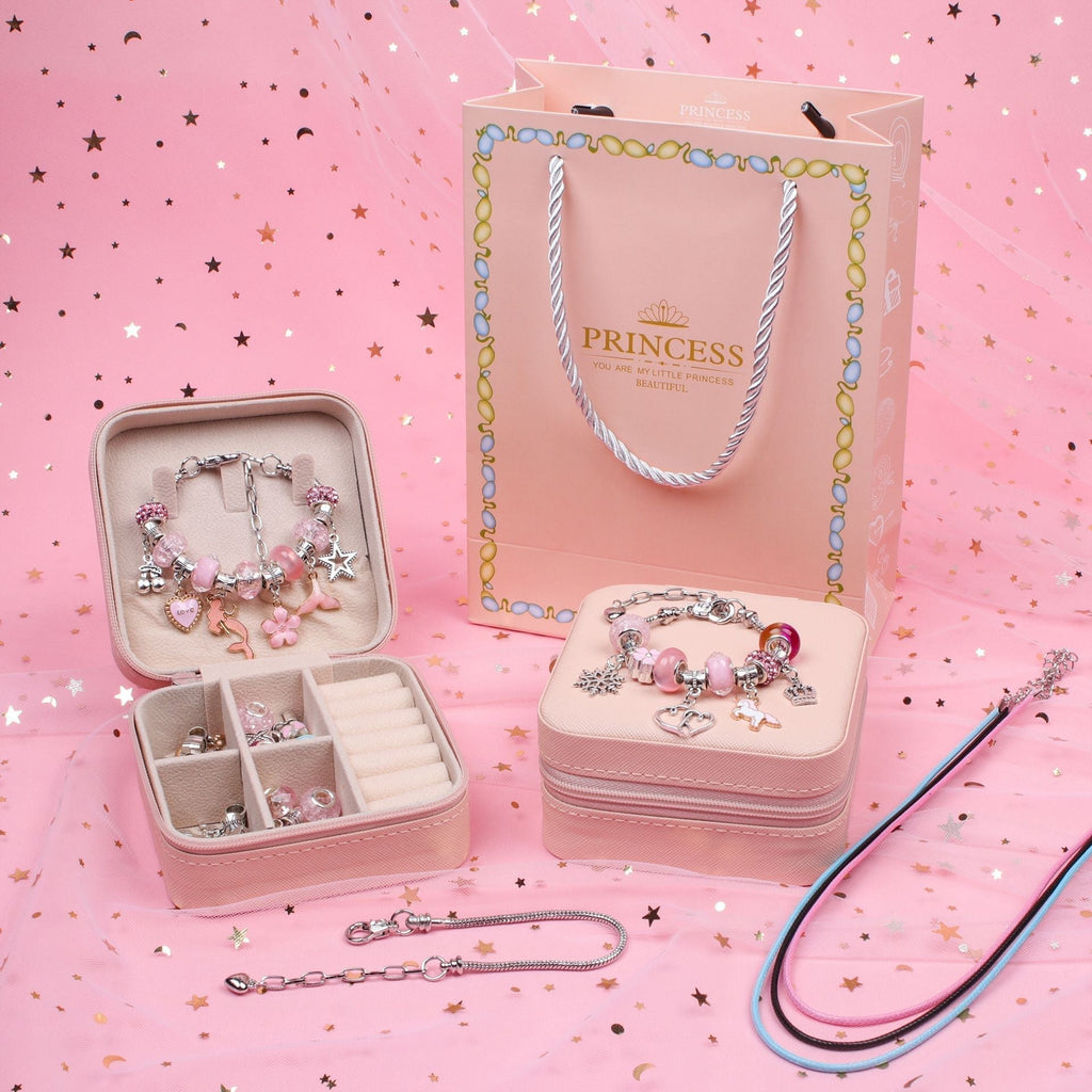 NovaJoy Mädchen Charm-Armband DIY-Set für kreativen Bastelspaß