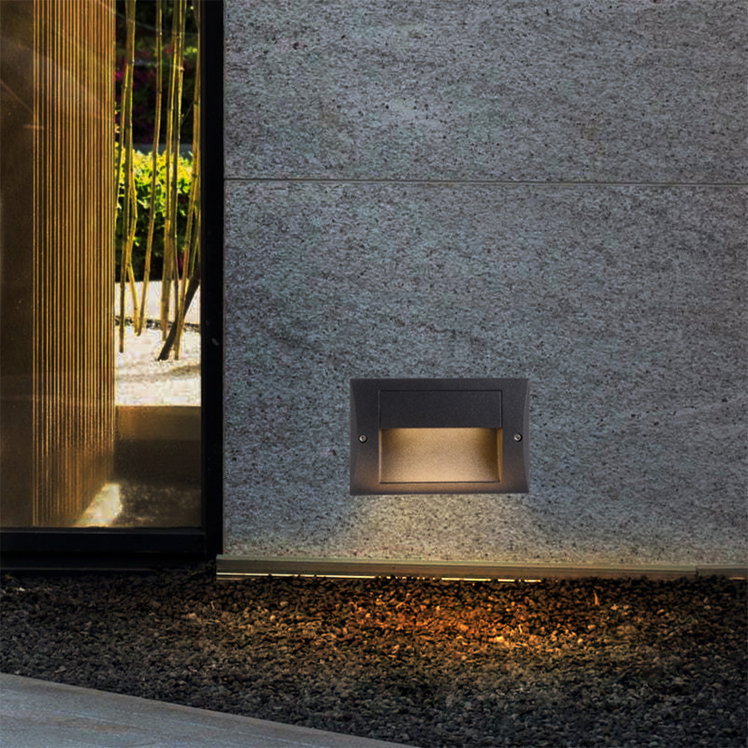 Minimalistische LED-Stufenleuchten Harre — Bündig montiertes Design für den Außenbereich