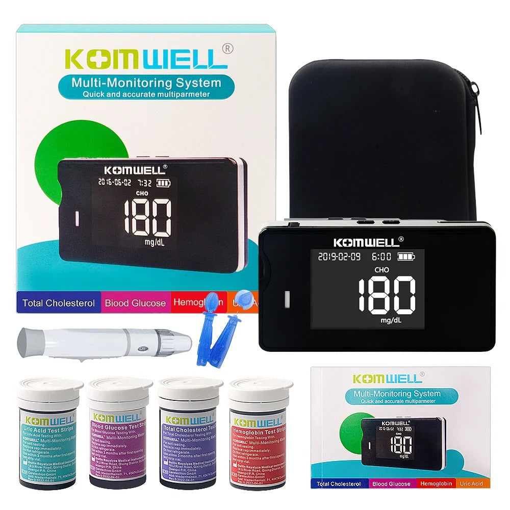 4-in-1 Gezondheidsmeter voor Cholesterol, Glucose en Urinezuur