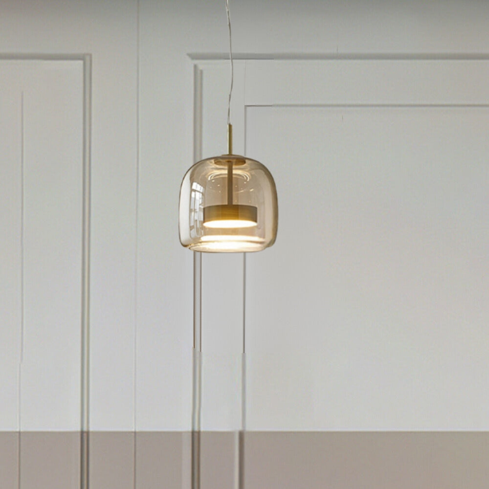 June Morden Glass Pendant Light Clear/Smoky/Amber - Neutralighting
