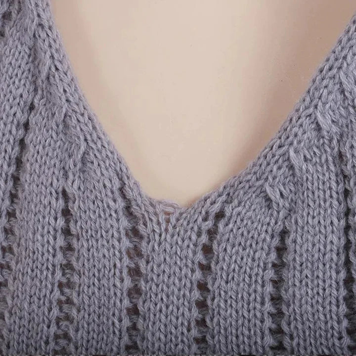 Kivágott, hátul nyitott Virgin Killer pulóver