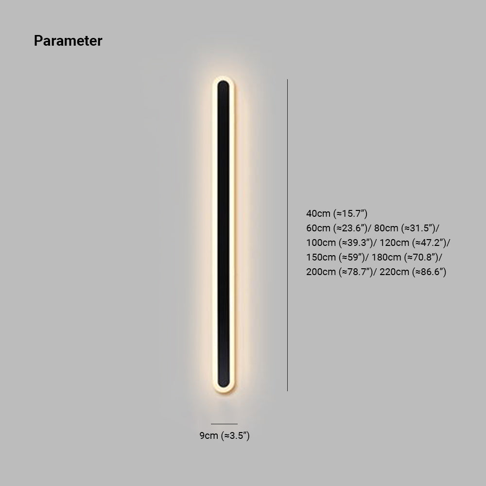 Lineární venkovní nástěnná lampa Arisha — IP65, stmívatelná, pro pevné připojení, žárovka součástí balení