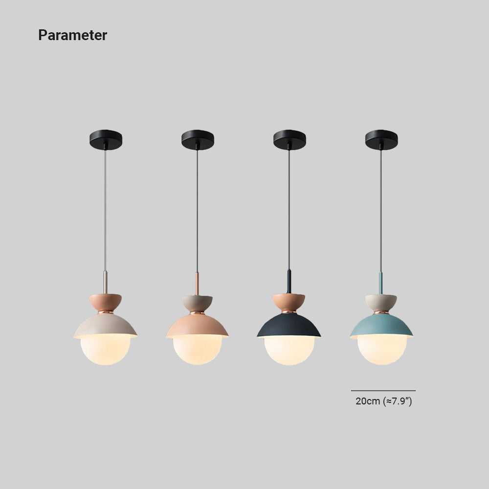 Kulista lampa wisząca Aria — minimalistyczny design nordycki, 4 kolory
