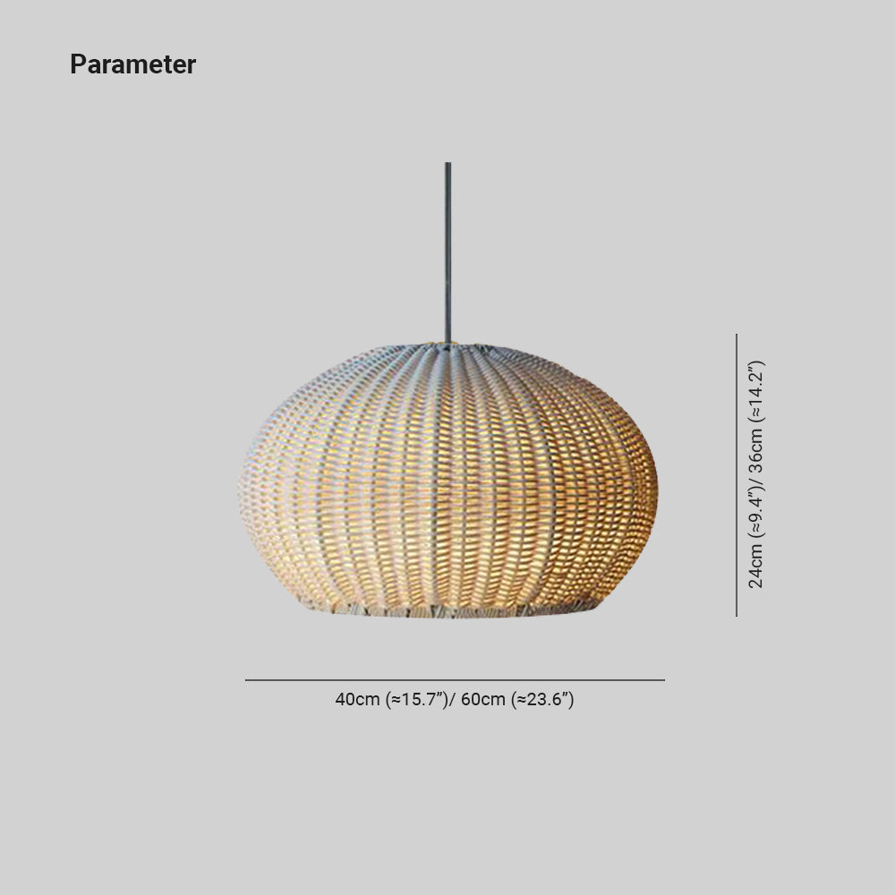 Ray moderne pendellampe i lanterne-stil — Metallramme, beige/kaffe