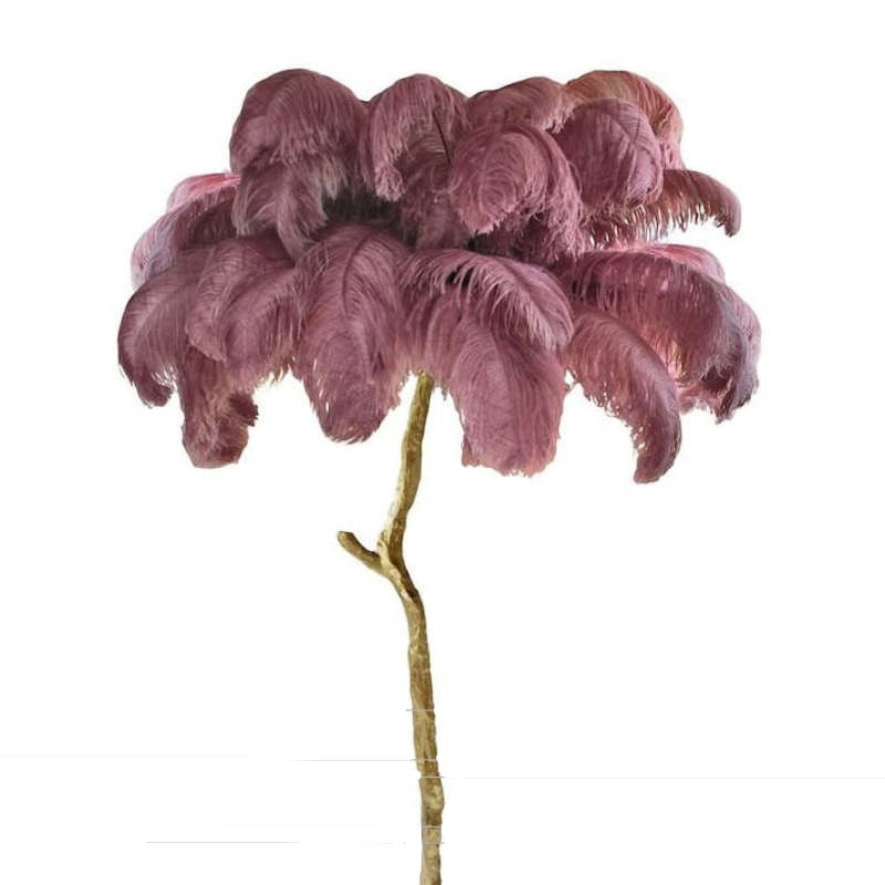 O'Moore Luxury Ostrich Feather Floor and Table Lamp - Nordic Warm Light