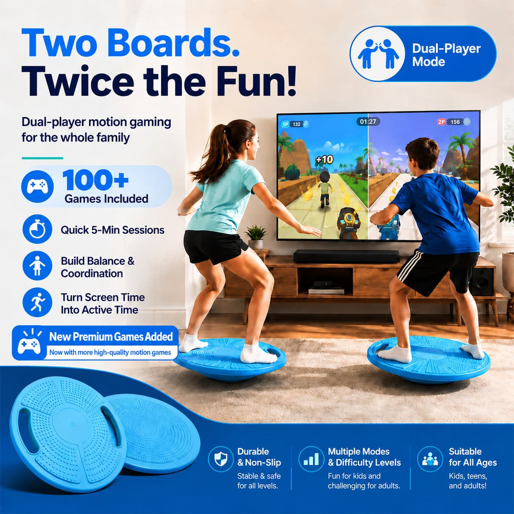 Smartes Gaming-Balanceboard – App-Spiele, Zweispielermodus, Belastbarkeit 200 kg