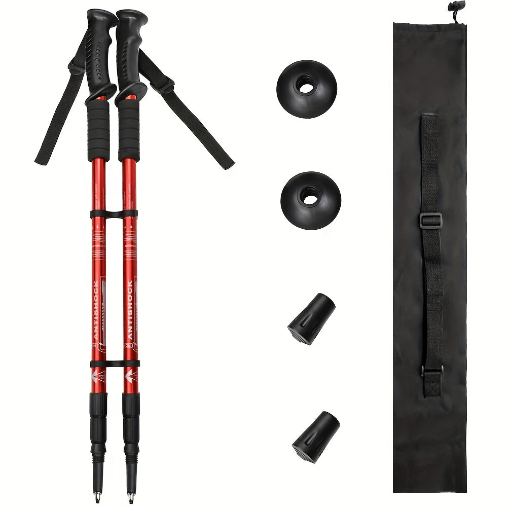 Juego de bastones de trekking ajustables de aluminio