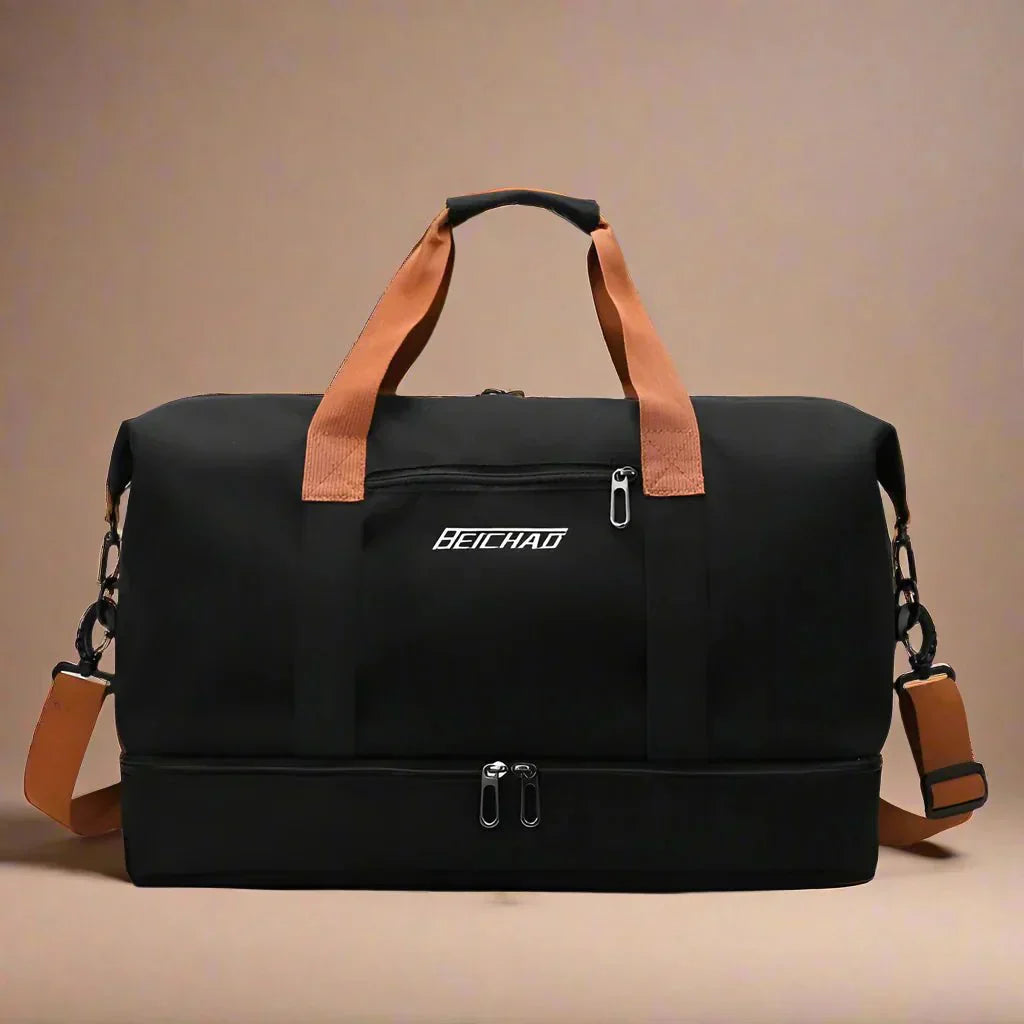 Borsa da Viaggio Impermeabile AeroGuard con Scomparto per Scarpe e Separazione Bagnato-Asciutto