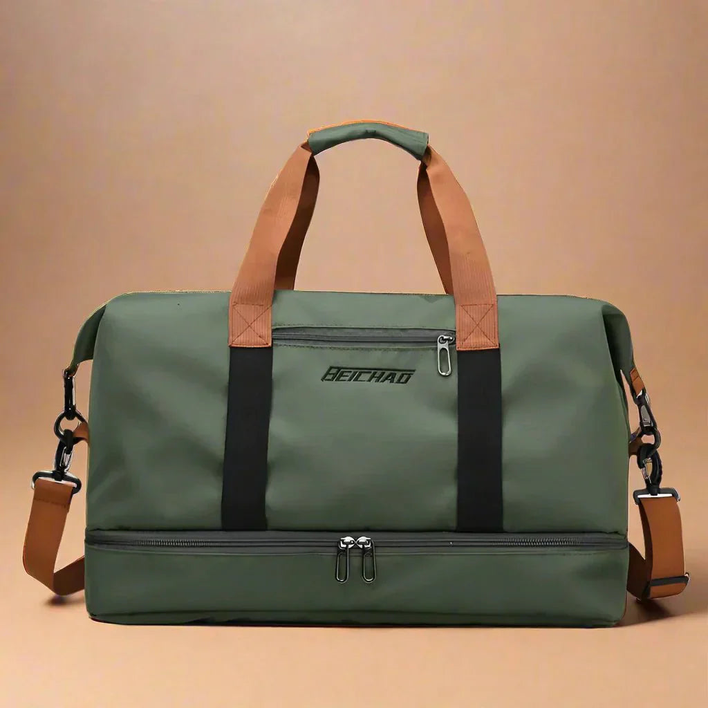 Borsa da Viaggio Impermeabile AeroGuard con Scomparto per Scarpe e Separazione Bagnato-Asciutto