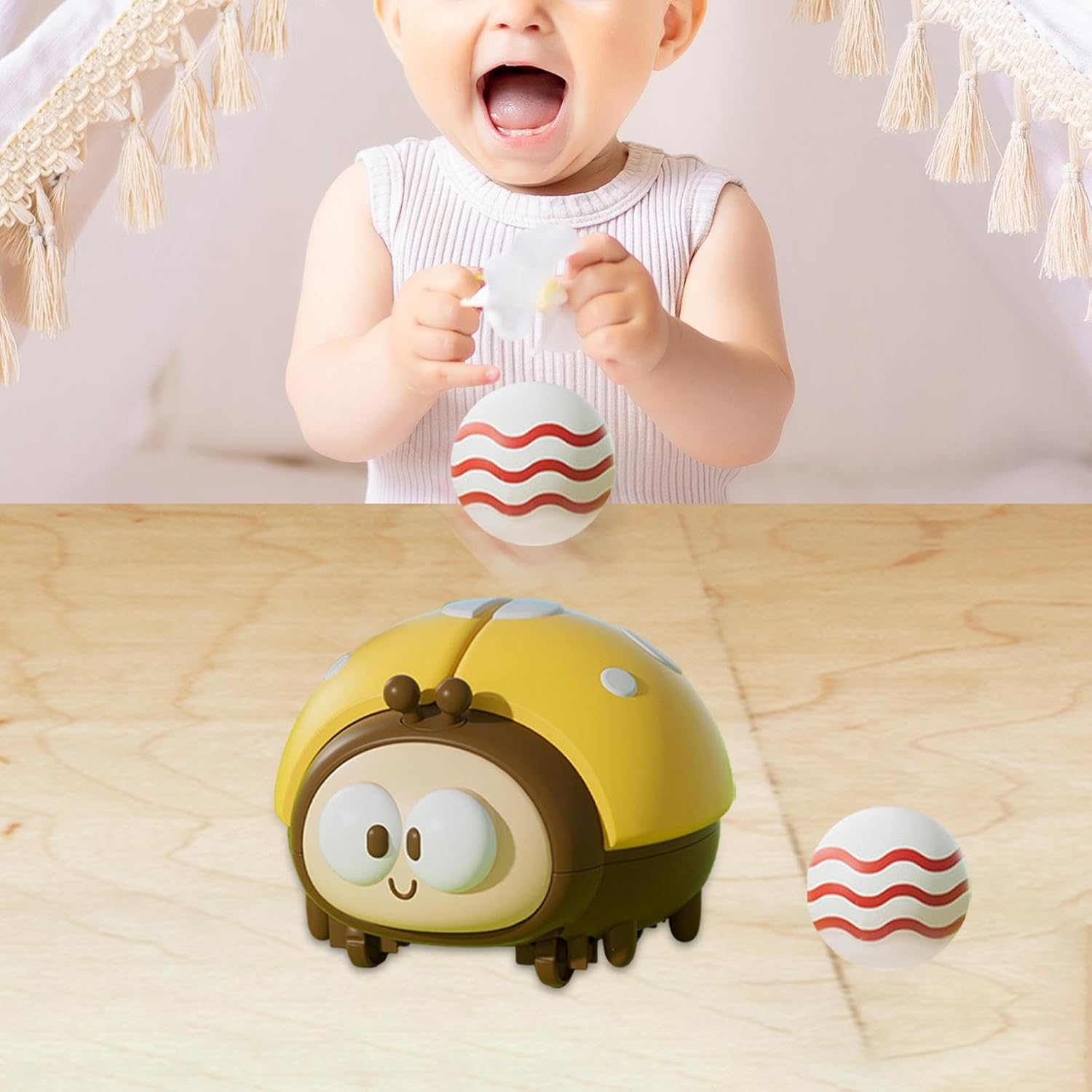 Bebek Duyusal Yüzen Uğur Böceği Öğrenme Oyuncağı