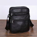 Sac bandoulière en cuir pour homme HarborLine avec sangle réglable en cuir de vache véritable