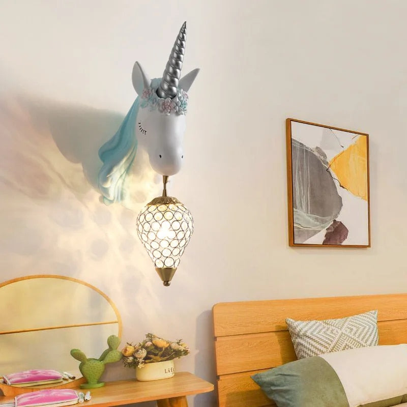 LumaNest Jednorožec Pryskyřičná Nástěnná Lampa Pro Klidnou Atmosféru Doma