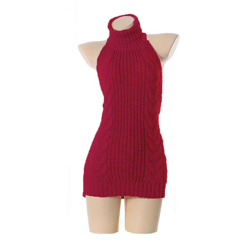 Sweter Virgin Killer bez pleców i z odkrytymi ramionami