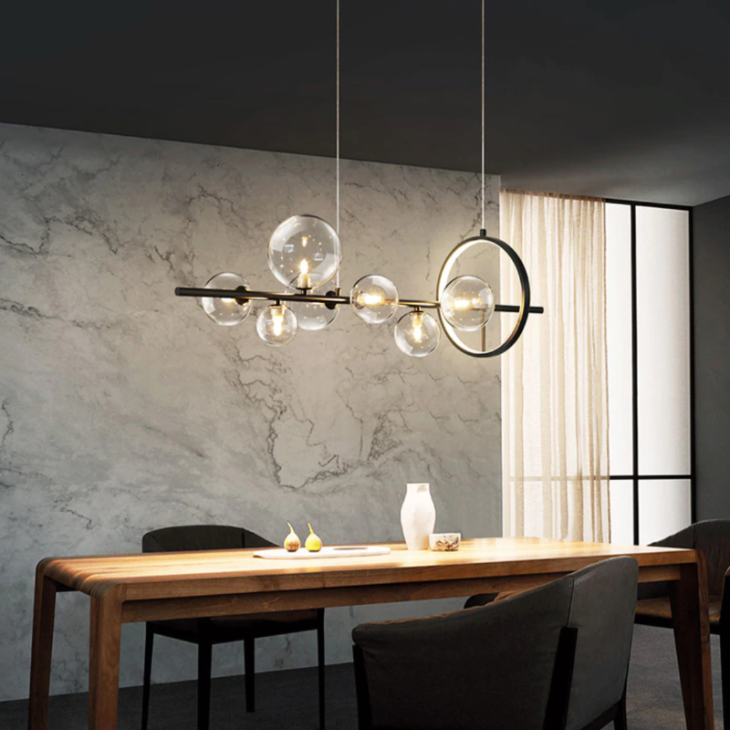 Lampadario a Bolle di Vetro