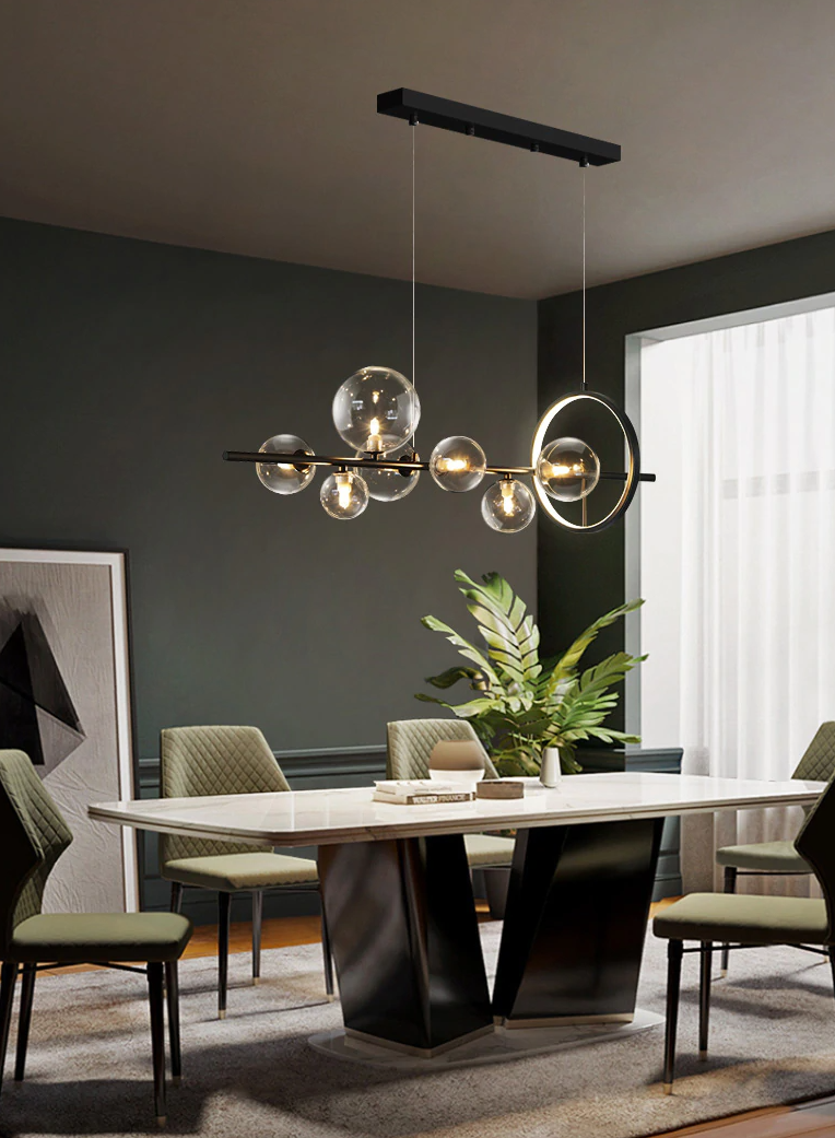 Lampadario a Bolle di Vetro