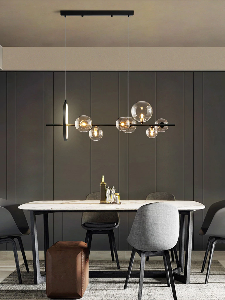 Lampadario a Bolle di Vetro