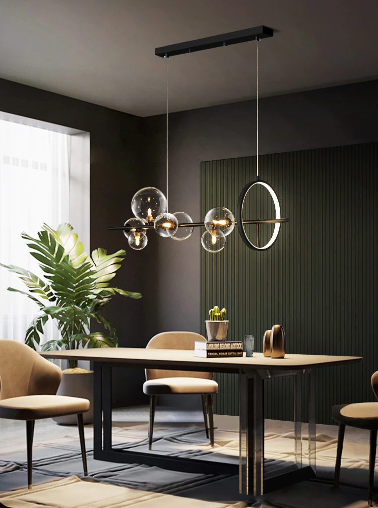 Lampadario a Bolle di Vetro
