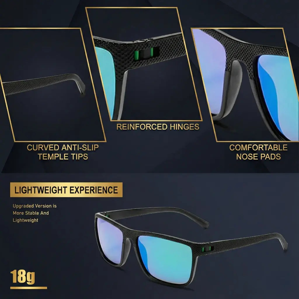 Ochelari polarizați pentru găsirea mingilor de golf – lentile cu contrast, UV400, ușori, 18 g