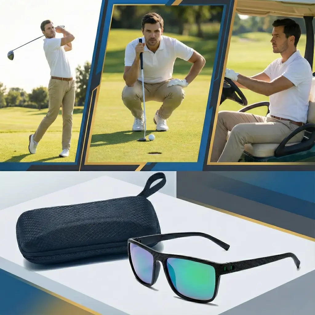 Ochelari polarizați pentru găsirea mingilor de golf – lentile cu contrast, UV400, ușori, 18 g