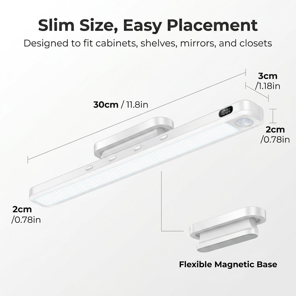 Rechargeable Magnetic LED Light Bar – Motion Sensor, Remote, 3 Colour Modes