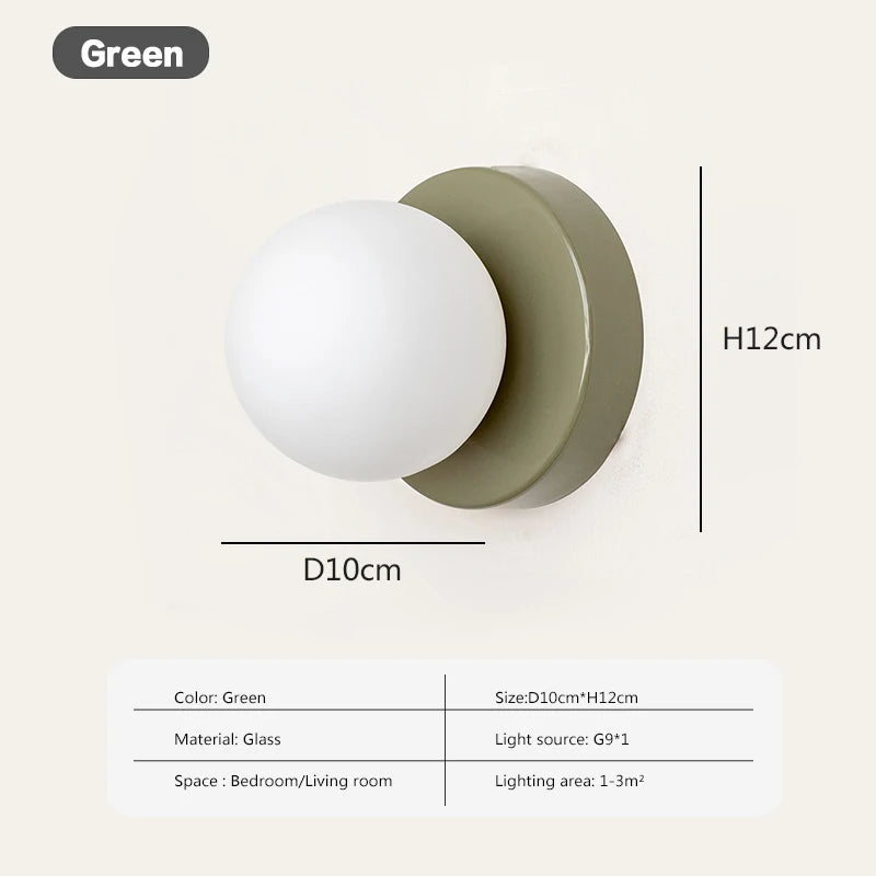 LumenHalo LED Cam Duvar Lambası Yatak Odası Koridor Merdiven Işığı İçin Sade Taban