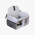 Coco Comfort Seat in grey stars pattern,
front view, unfolded