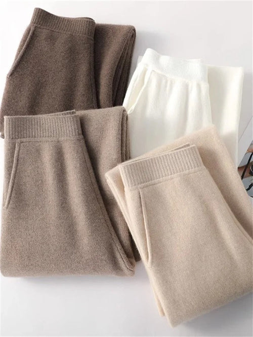 Pantaloni Comfort in Cashmere da Donna 3Leaves