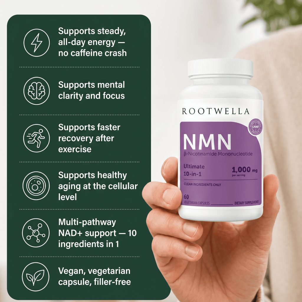 Capsule NMN Complex – 500 mg di NMN per dose con resveratrolo, TMG e CoQ10