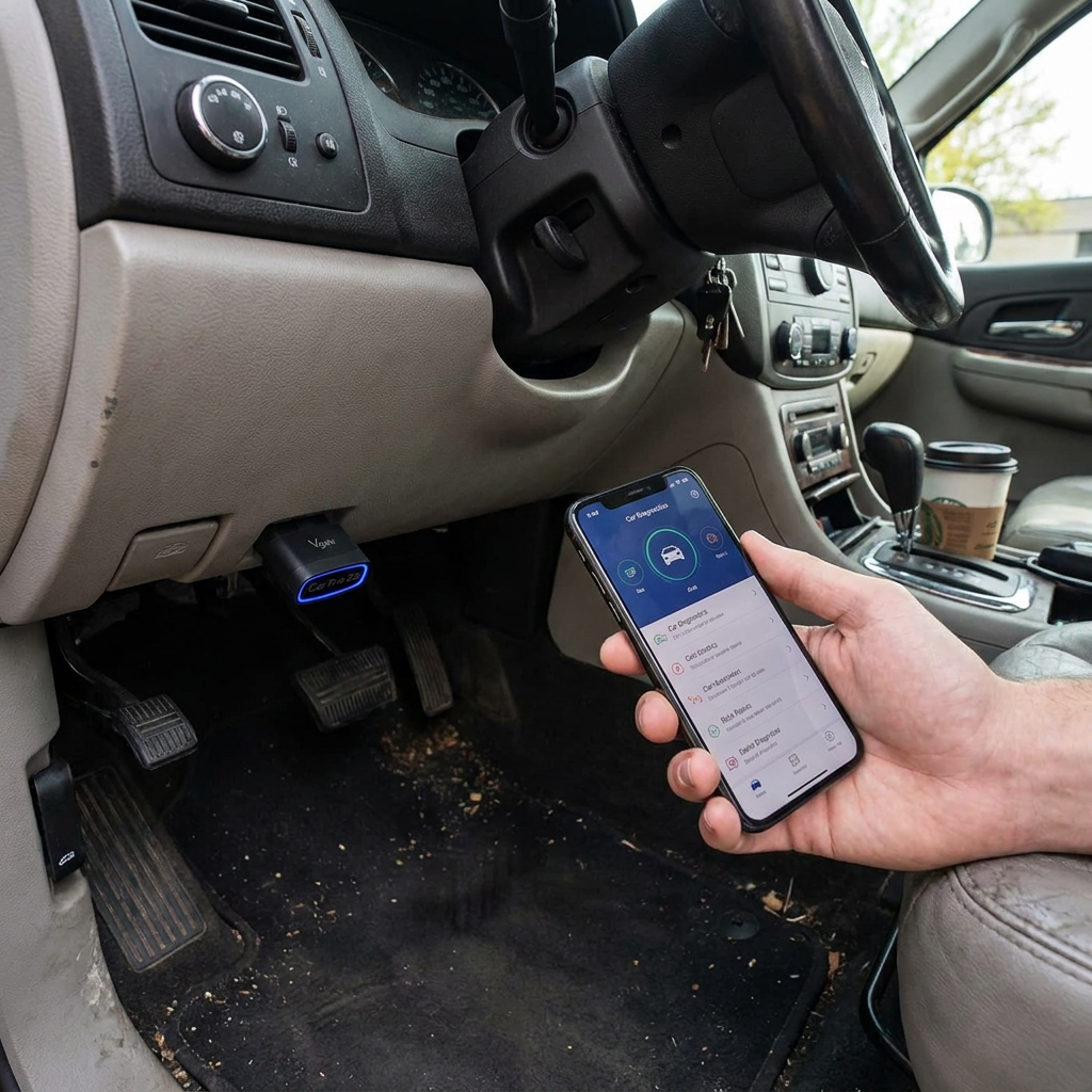 ماسح OBD2 بلوتوث - ELM327 V2.3 - بلوتوث 5.2 - بيانات المحرك الحية - لنظامي iOS وأندرويد