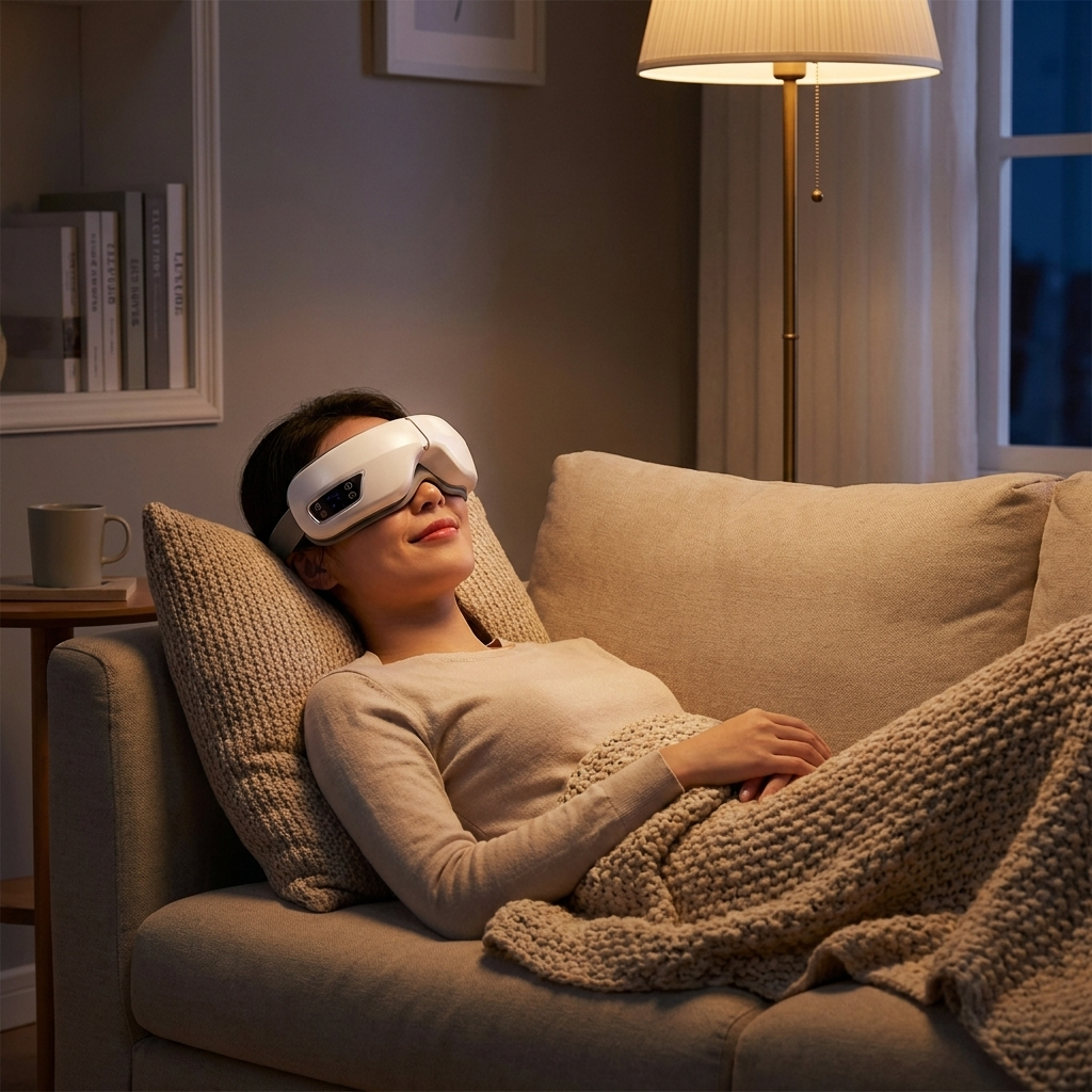 Eye Massager - 6D Airbag Compression - Bluetooth Music - 4 Modes - 1200mAh