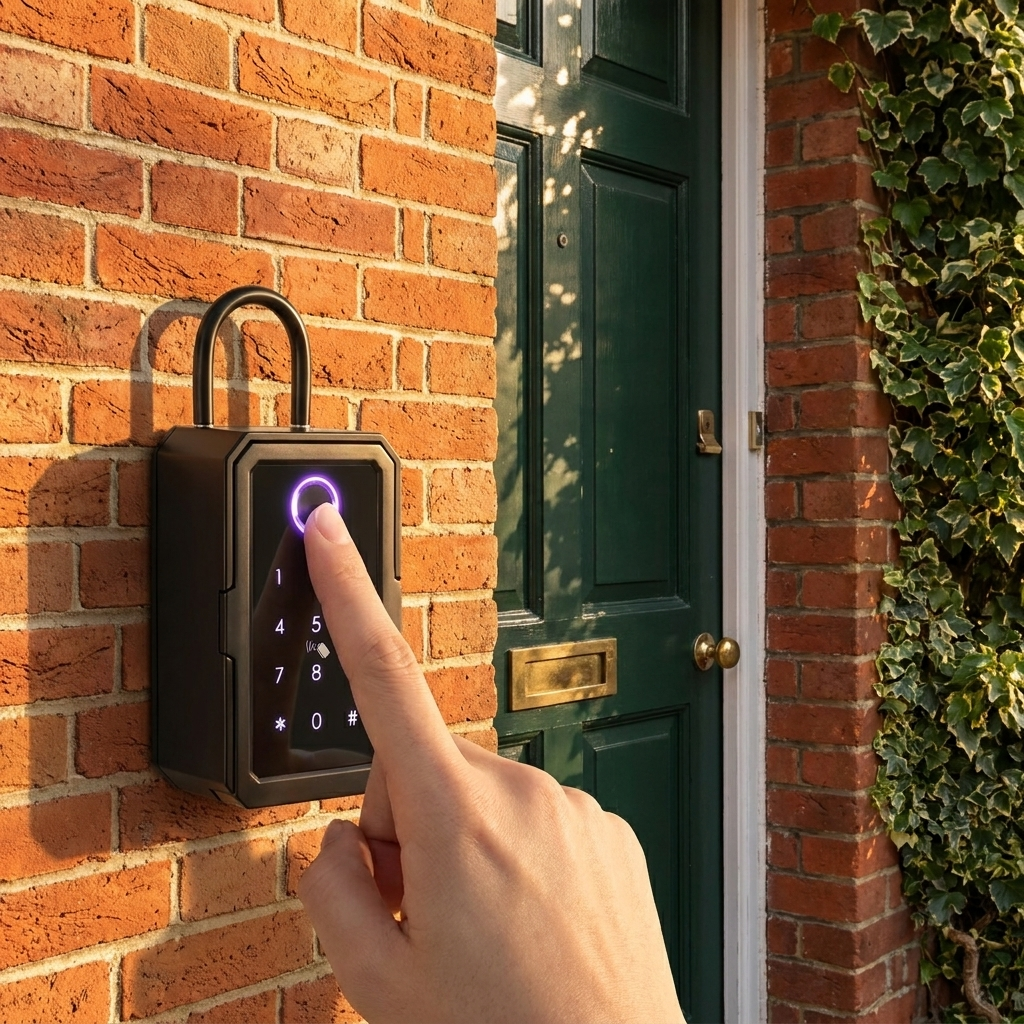 Smart nøgleboks - Wi-Fi og fingeraftryksadgang - Appstyring - Adgangskode - Med eller uden gateway