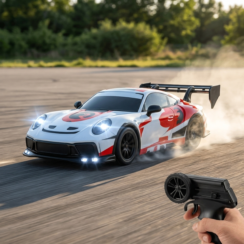 RC Araba - Hız ve Drift Modları - Değiştirilebilir Lastikler - 2.4GHz - LED Farlar - ABS Gövde
