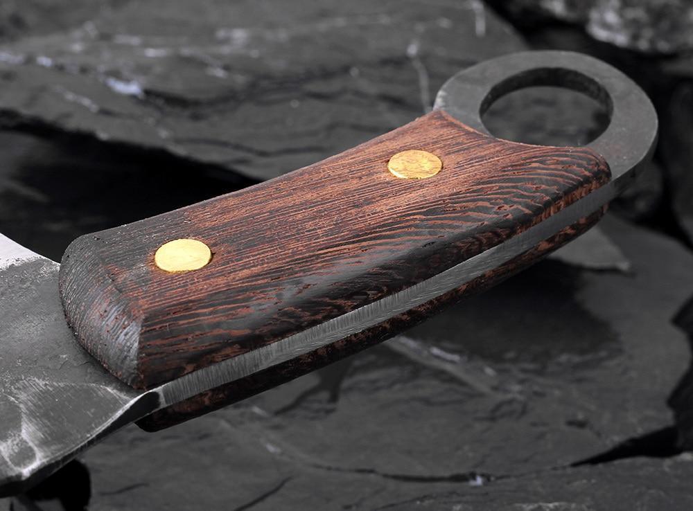 Coltello da macellaio artigianale in acciaio ad alto tenore di carbonio
