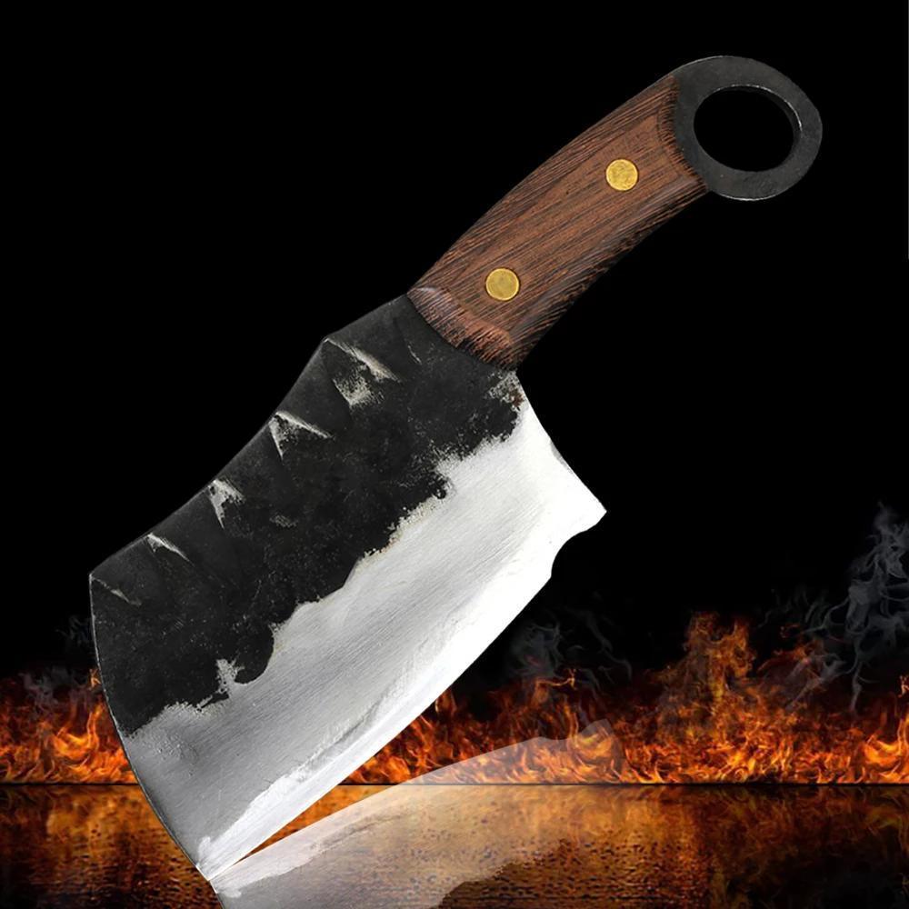Coltello da macellaio artigianale in acciaio ad alto tenore di carbonio