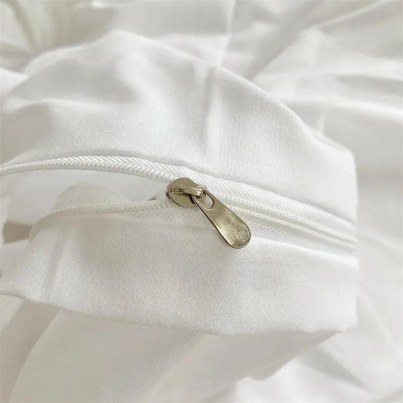 Ylellinen kolmiulotteinen puristetulla laskoksella varustettu vuodevaatesetti │ Moderni boho -tyylinen päiväpeitto, peitonsuoja ja tyynyliina