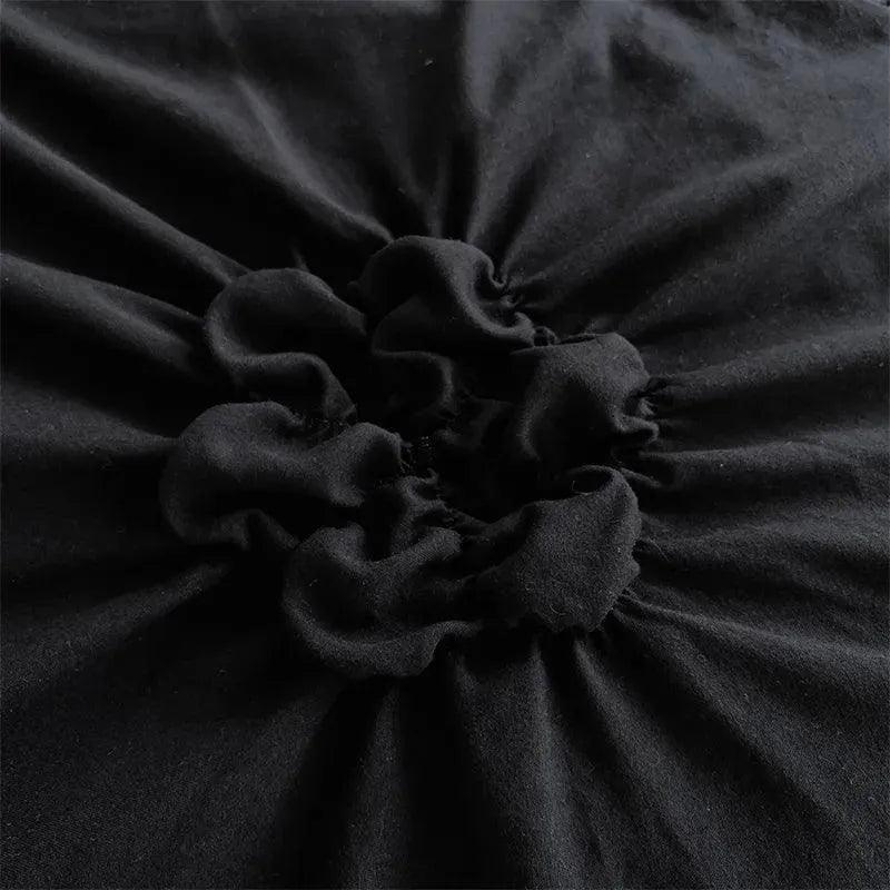 Ylellinen kolmiulotteinen puristetulla laskoksella varustettu vuodevaatesetti │ Moderni boho -tyylinen päiväpeitto, peitonsuoja ja tyynyliina