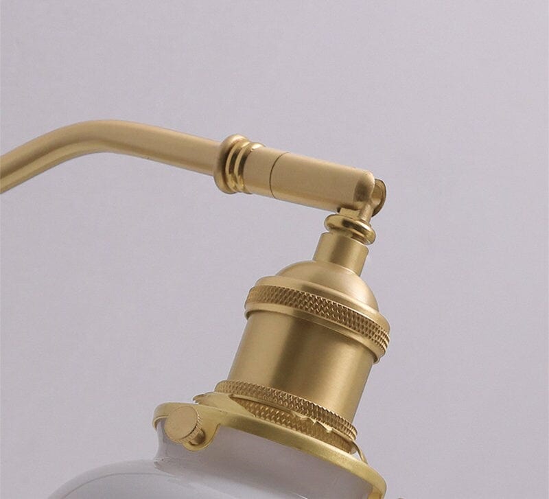 Ceramiczna lampa ścienna LED z oprawą z drewna orzecha czarnego w stylu retro