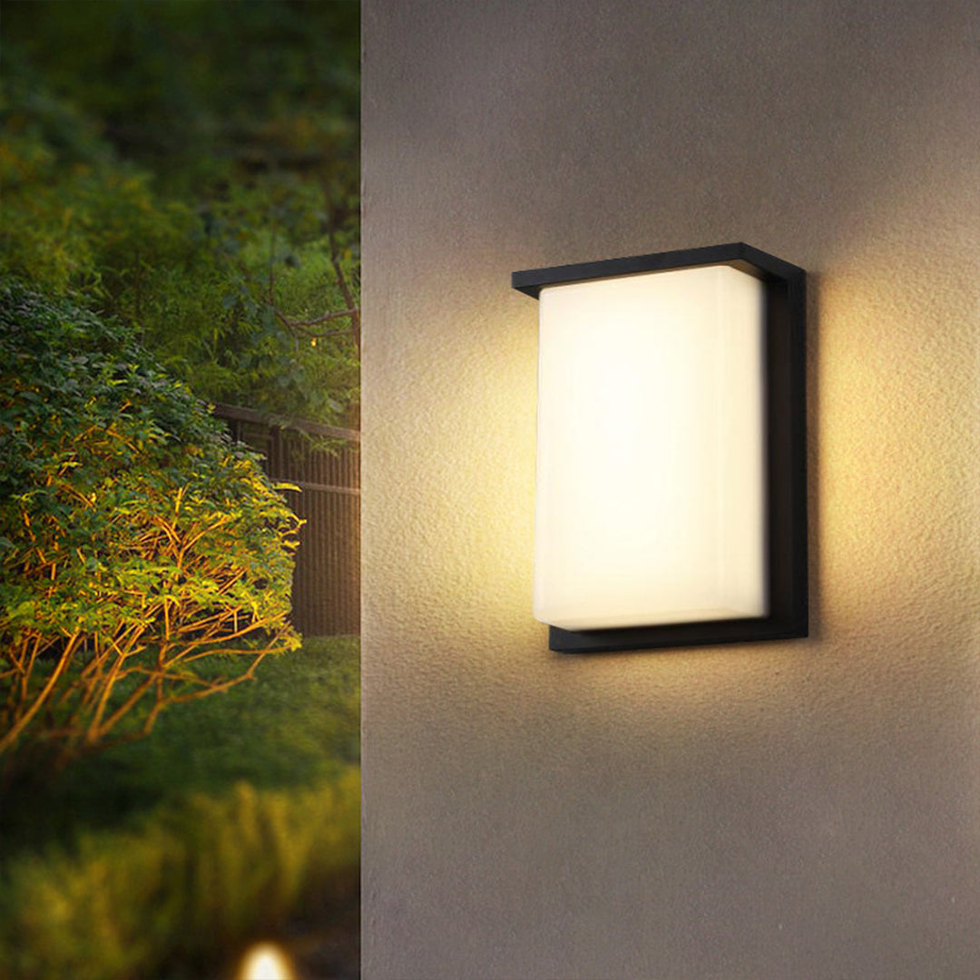 Applique da esterno Heather a LED — corpo rettangolare pressofuso